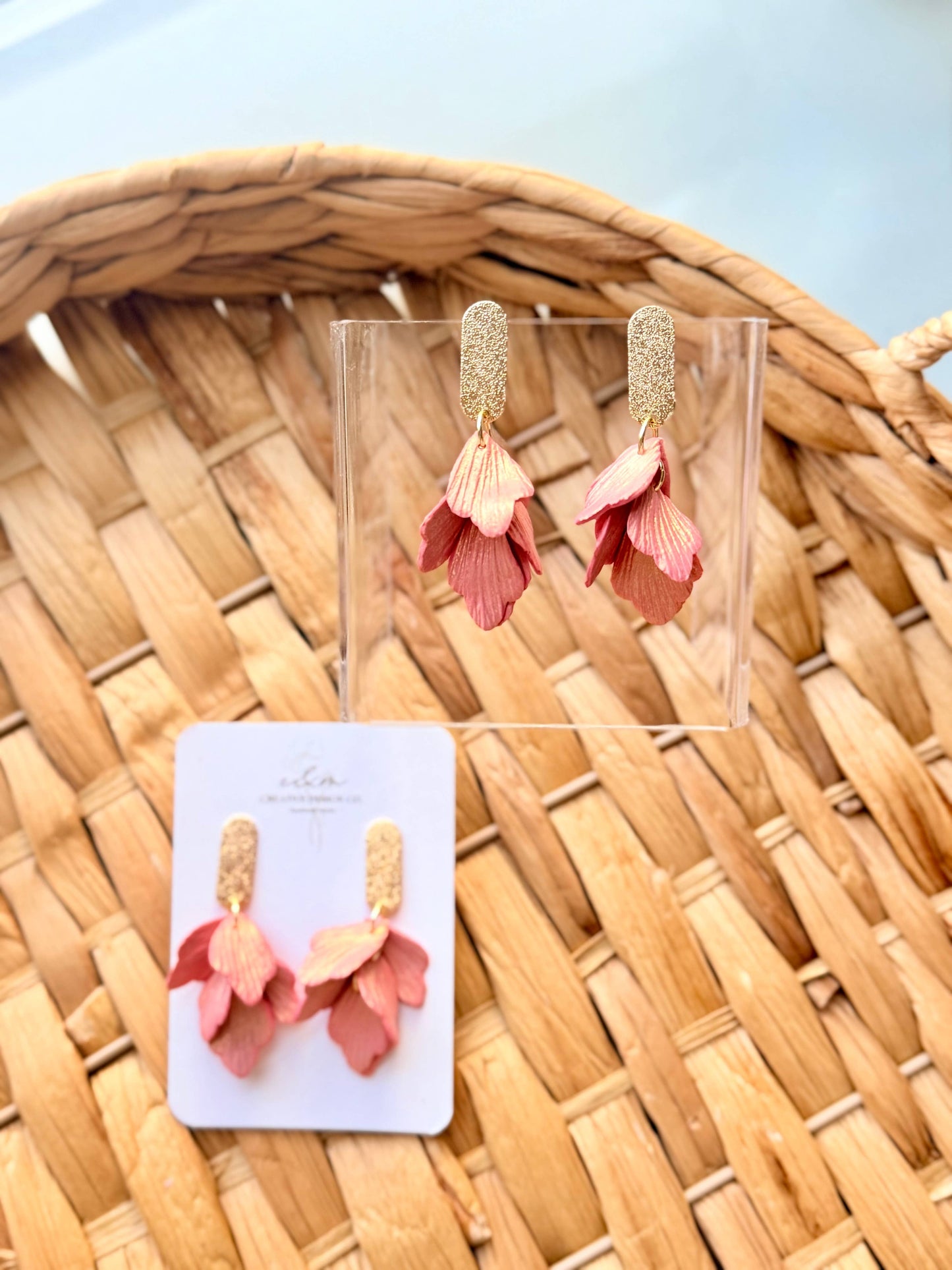 Shimmery Petal Earrings