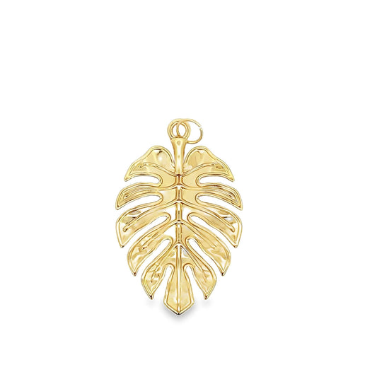 Large Palm Leaf Pendant Necklace
