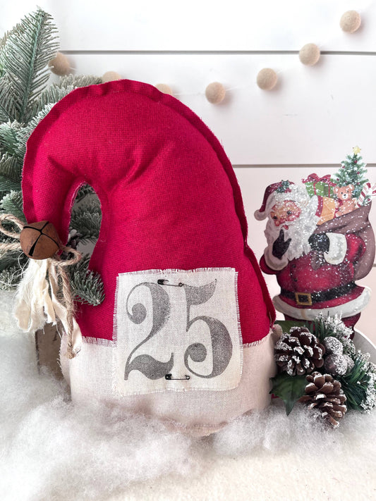 Large Primitive Santa Hat Christmas Home Decor
