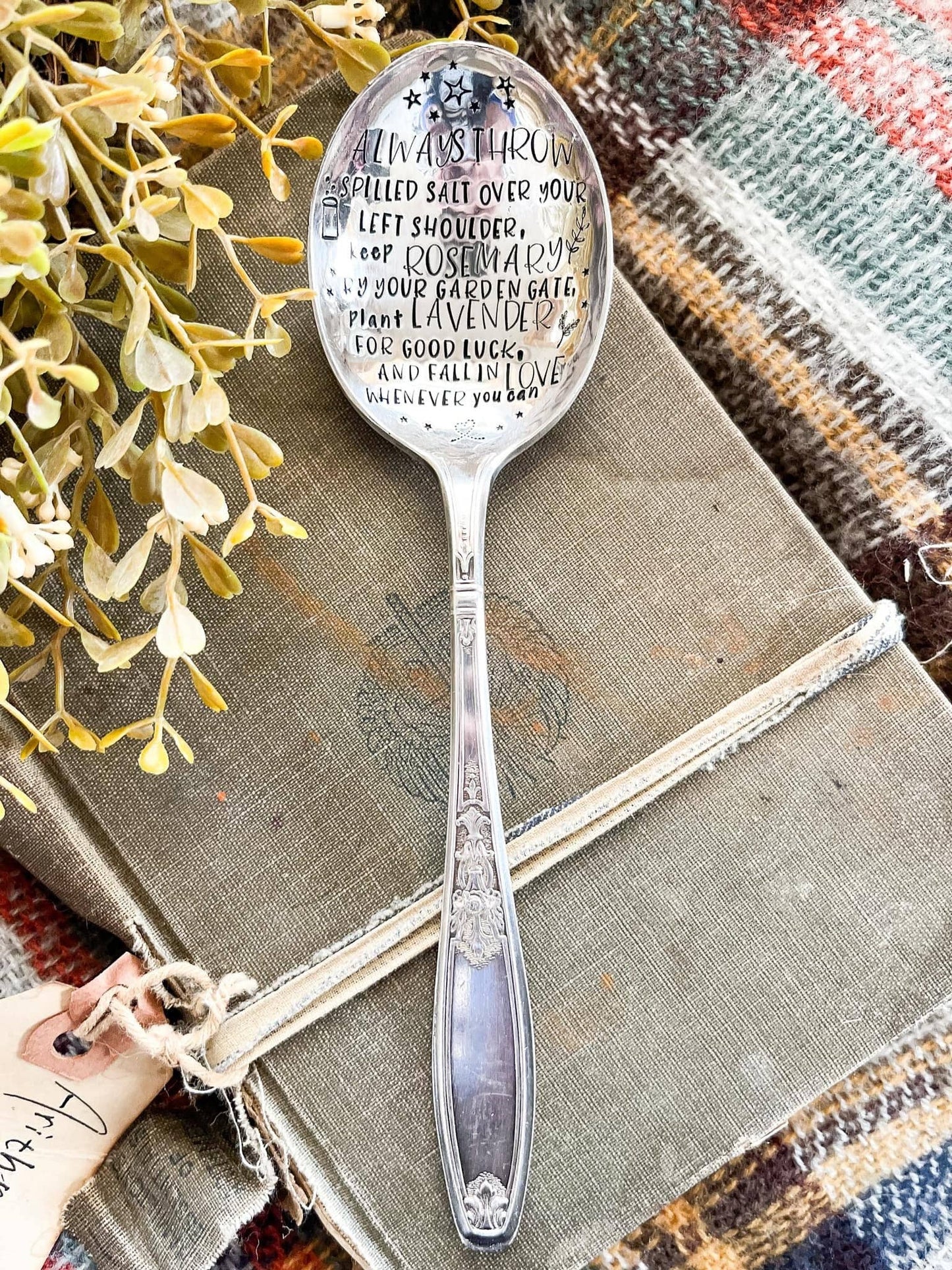 Practical Magic Quote Vintage Stamped Spoon