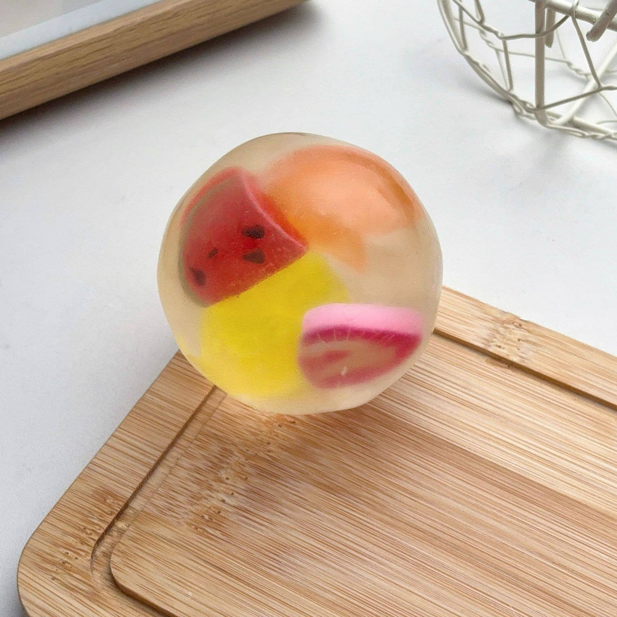 Fruit Coconut Oil Squishy Ball Stress Relief Fidget Toy