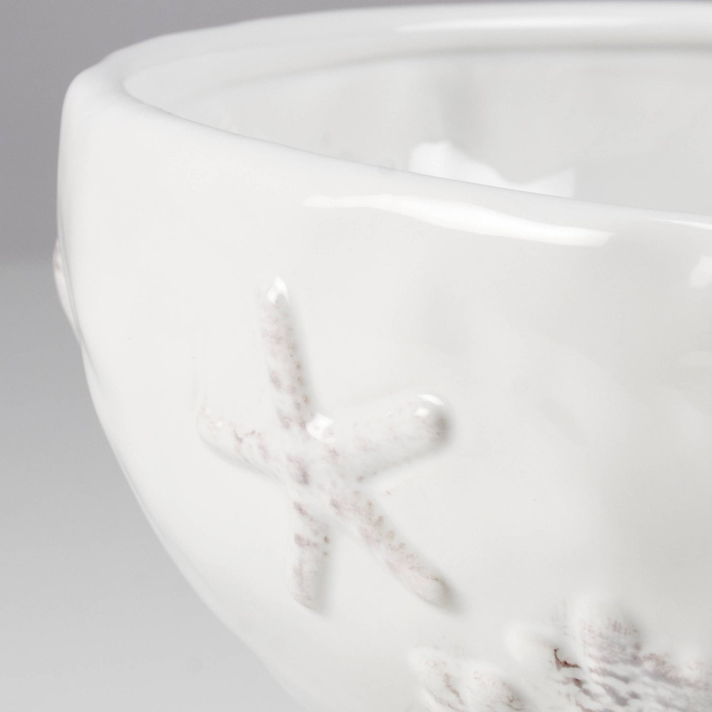 Embossed Beach Serving Bowl
