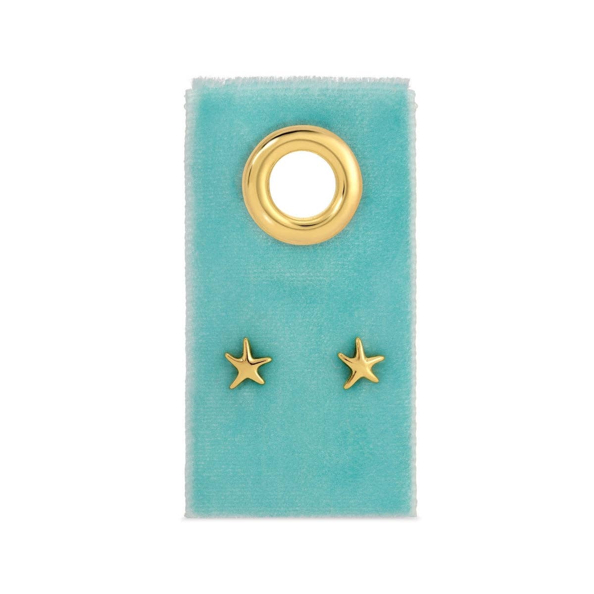 Petite Starfish Studs on Velvet Tag