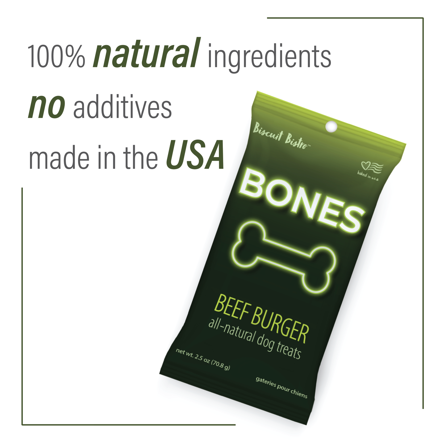 Snack Pack - Bones - Beef Burger - 2.5 oz