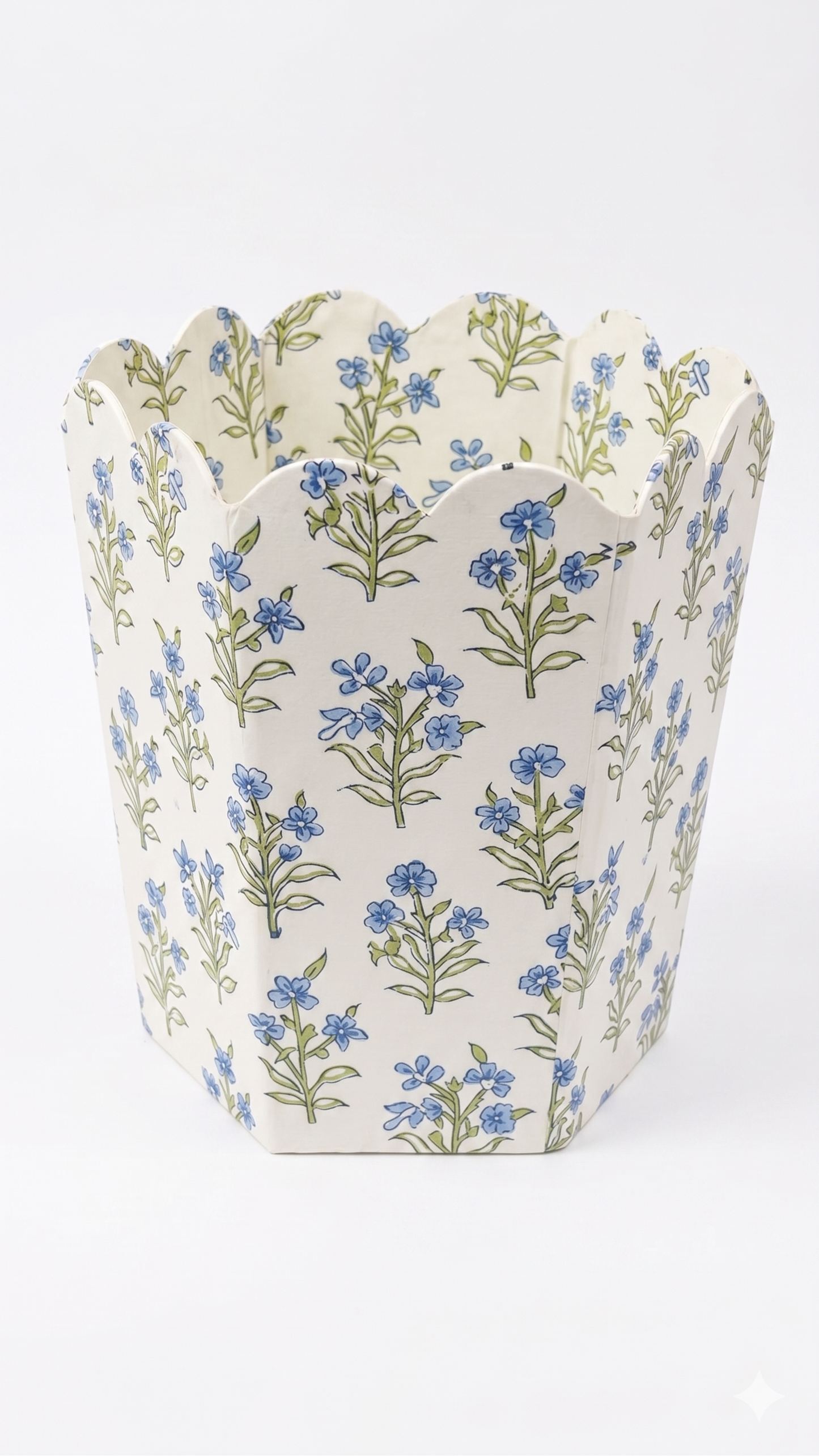 Large Hand Block Print Storage / Waste Bin (Collapsible)