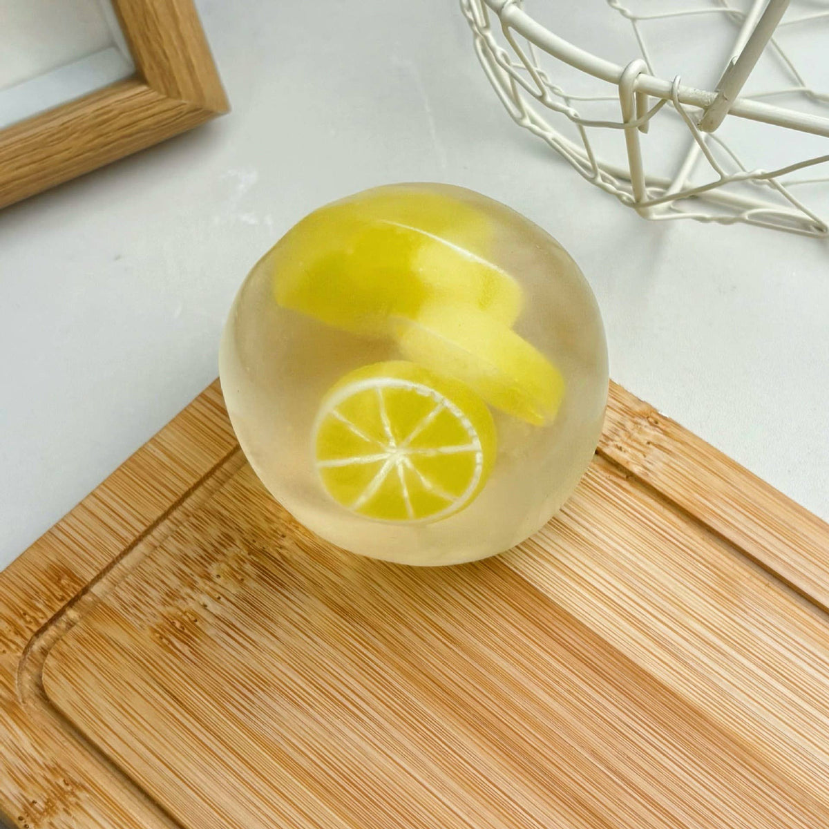 Fruit Coconut Oil Squishy Ball Stress Relief Fidget Toy