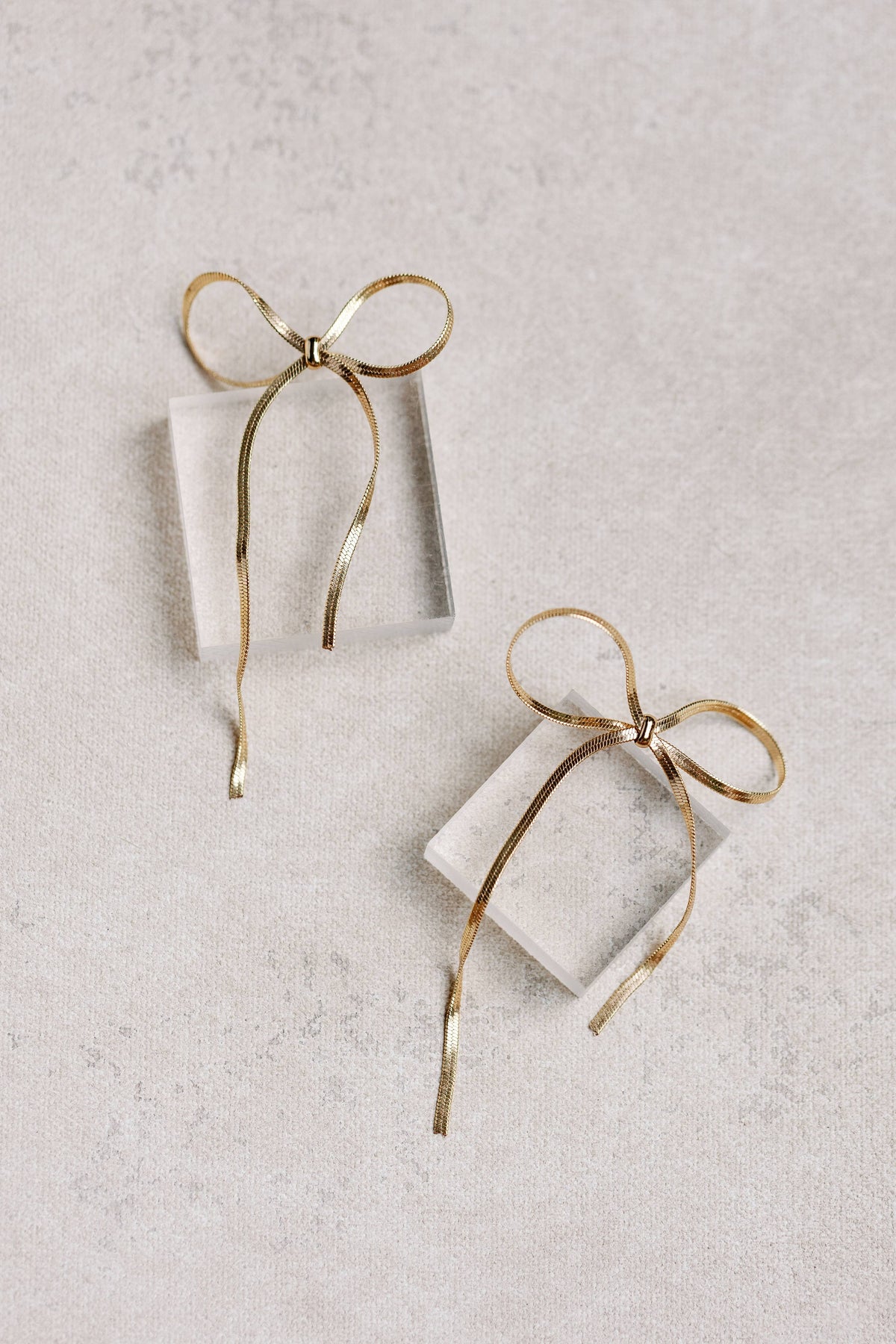 Maxi Gold Duster Bow Statement Earrings