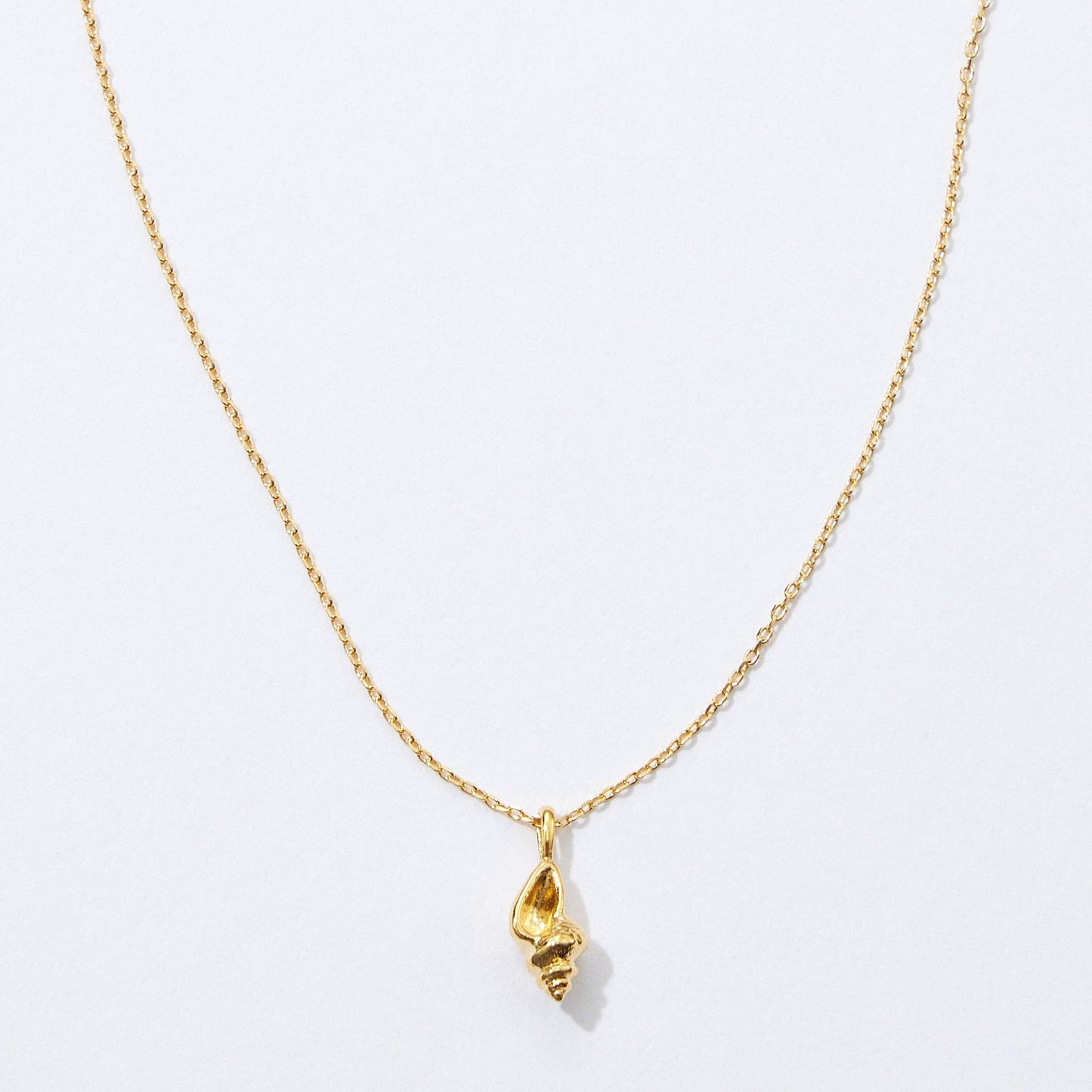 Gold Dipped Sea Snail Pendant Necklace