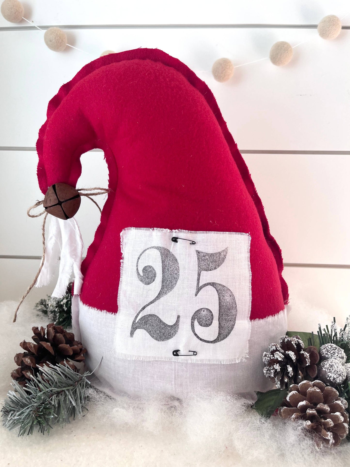 Large Primitive Santa Hat Christmas Home Decor