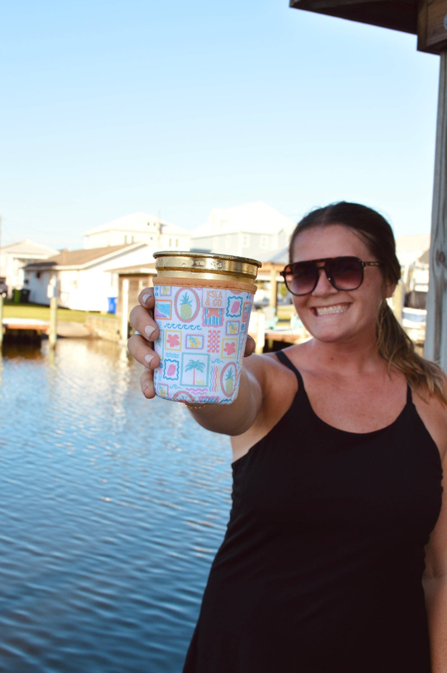 Beach Iced Coffee Drink Sleeve