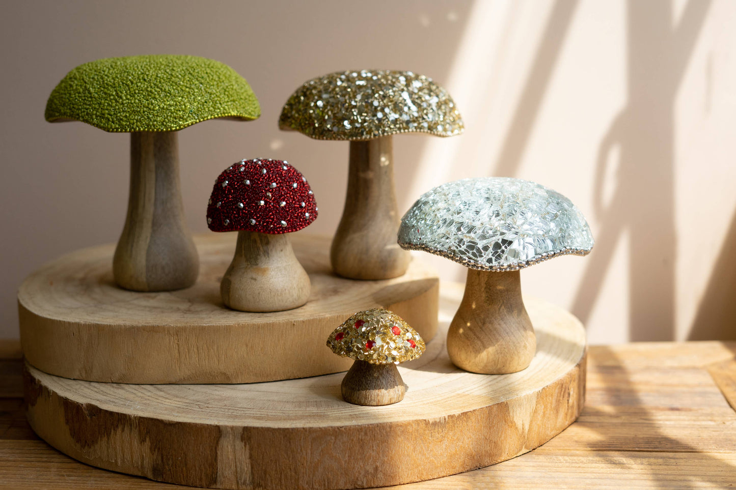 MUSHROOMS WITH MOSAIC TOPS