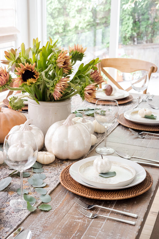 Small Capiz Pumpkin (White)