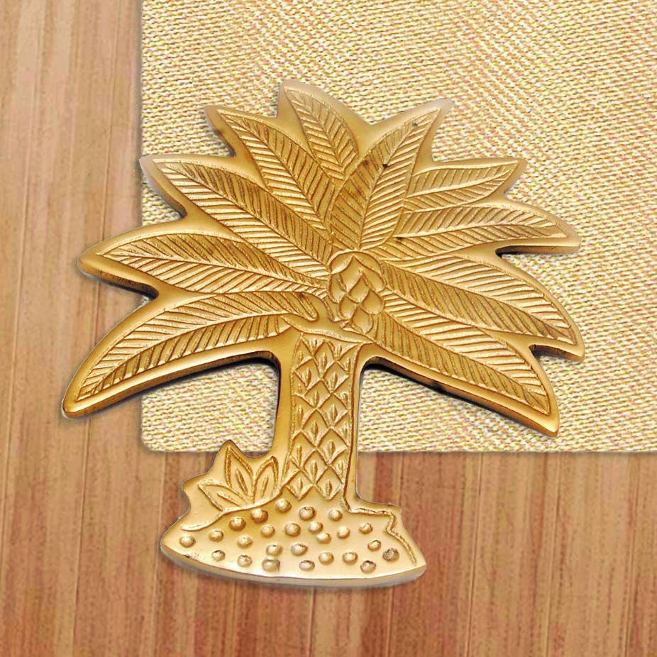 Gold Palm Tree Trivet