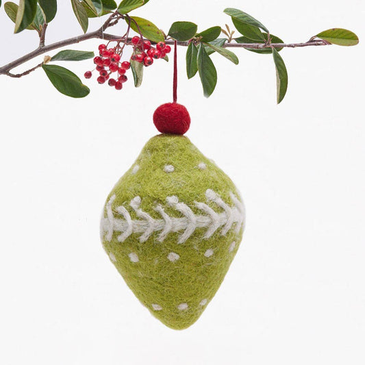 BAUBLE GREEN Felt Ornament