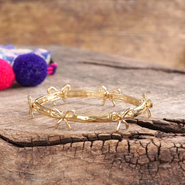 Bow Bangle Bracelet - Gold or Silver Tone – The Southern Welcome