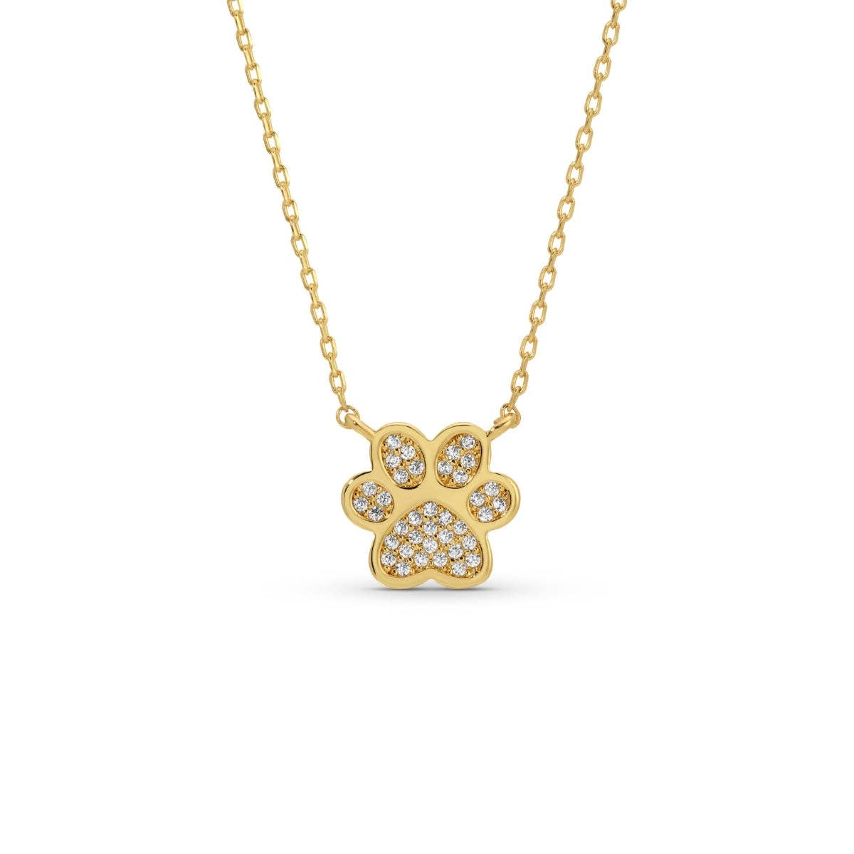 Delicate Paw Print Necklace