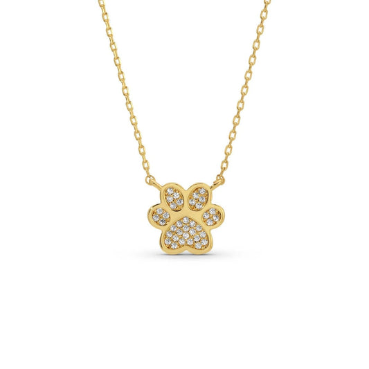 Delicate Paw Print Necklace