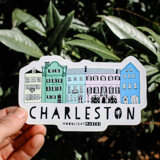Charleston, SC Rainbow Row - Stickers