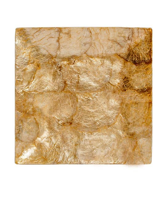 10" Square Serving Plate (Smoke Gold)