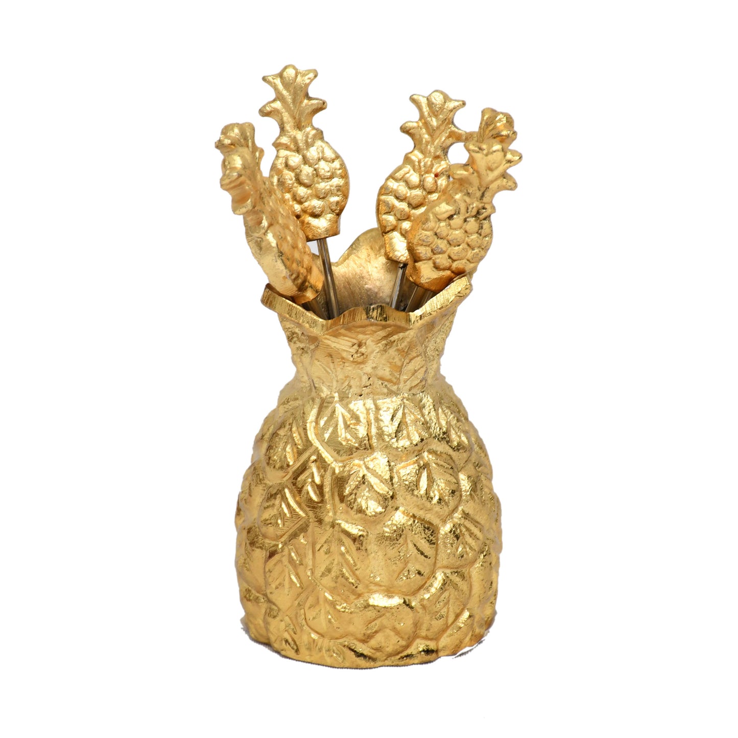 Alum Pineapple Picks Set of 6