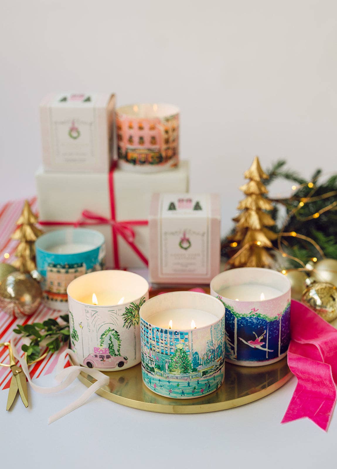 Joyeux Noel | Hand Illustrated Soy Candle | Double Wick