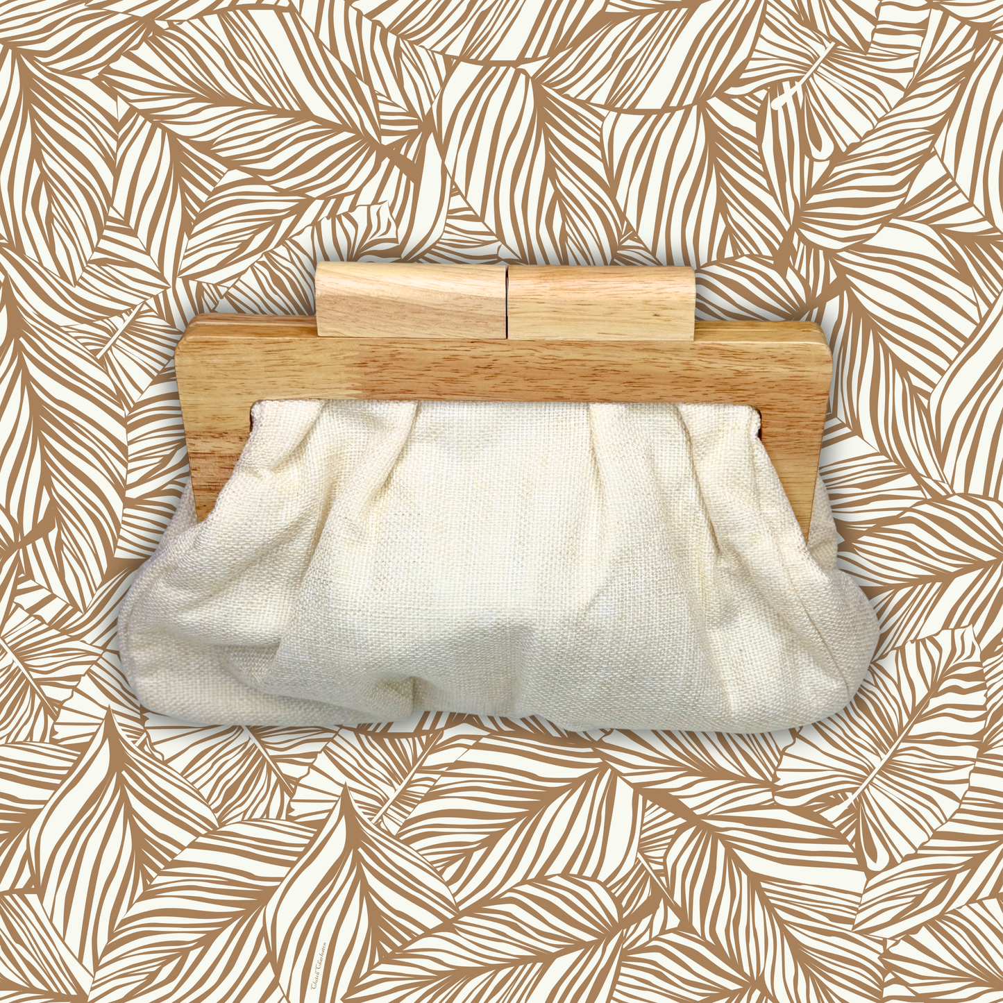 East Bay Clutch- Linen