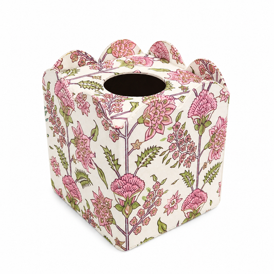 Handprint Tissue Box - Pink City Courtyard (Collapsible)