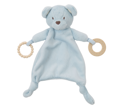 Barrett the Blue Bear Teether Blankie
