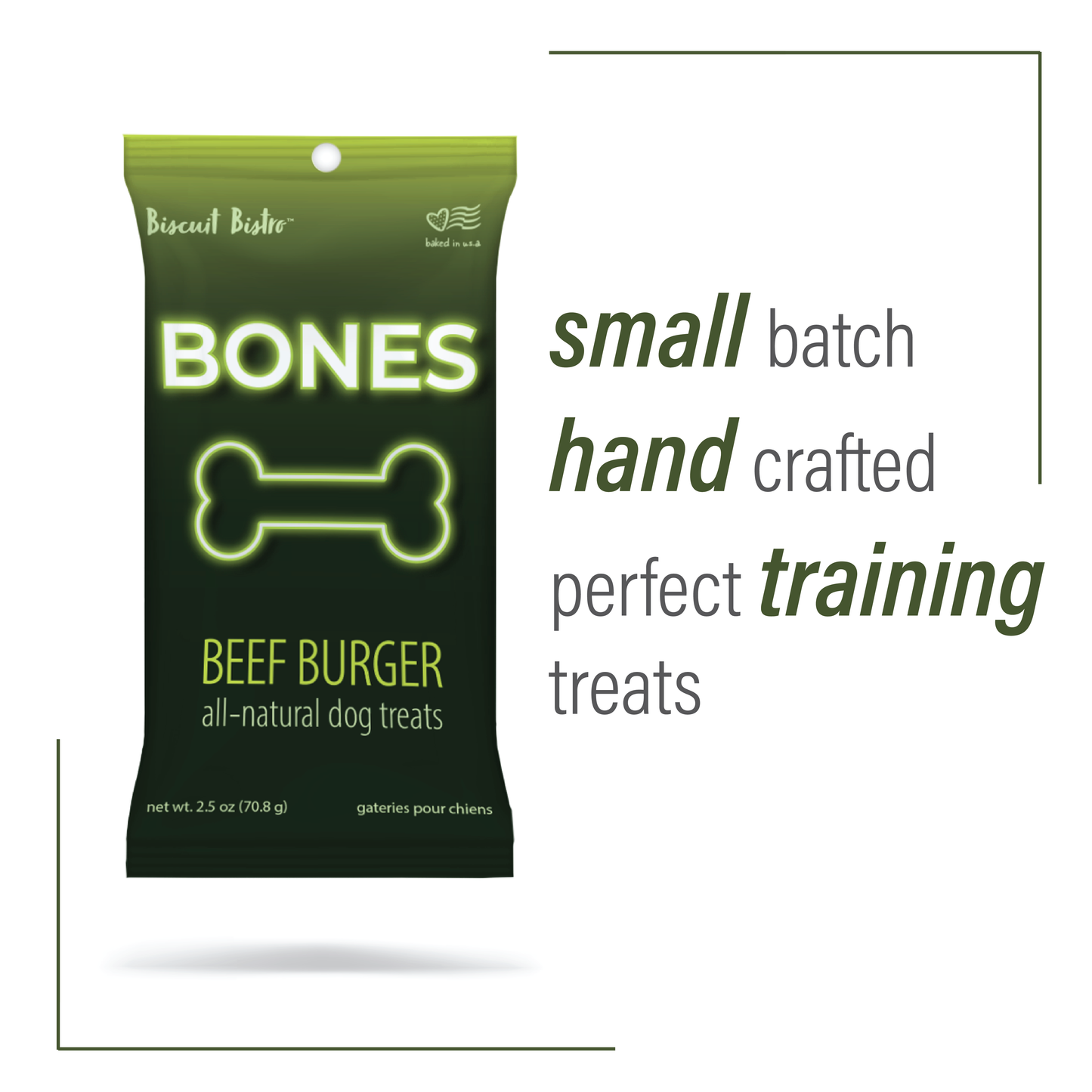 Snack Pack - Bones - Beef Burger - 2.5 oz