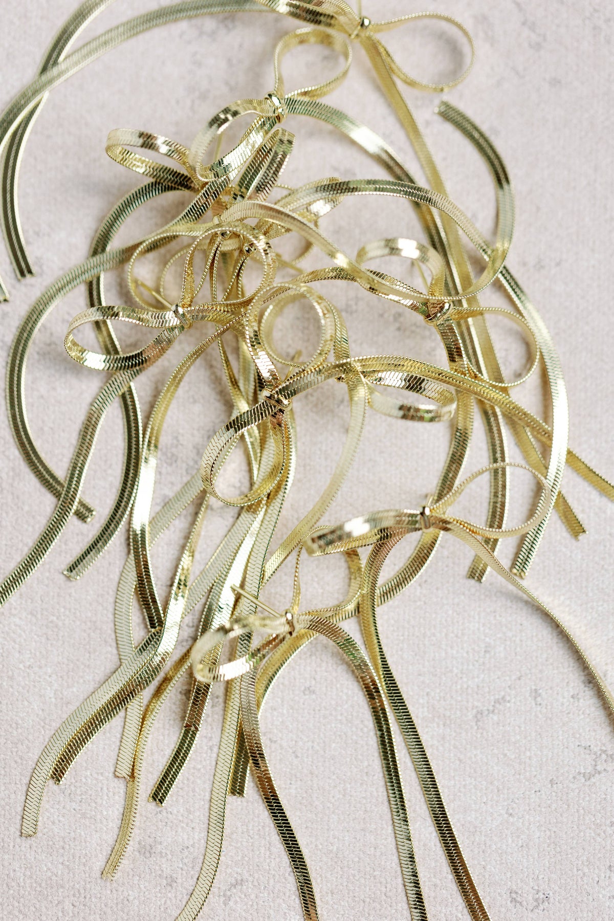 Maxi Gold Duster Bow Statement Earrings