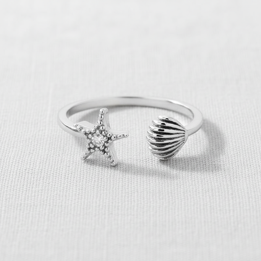 Starfish Zirconia Adjustable Ring