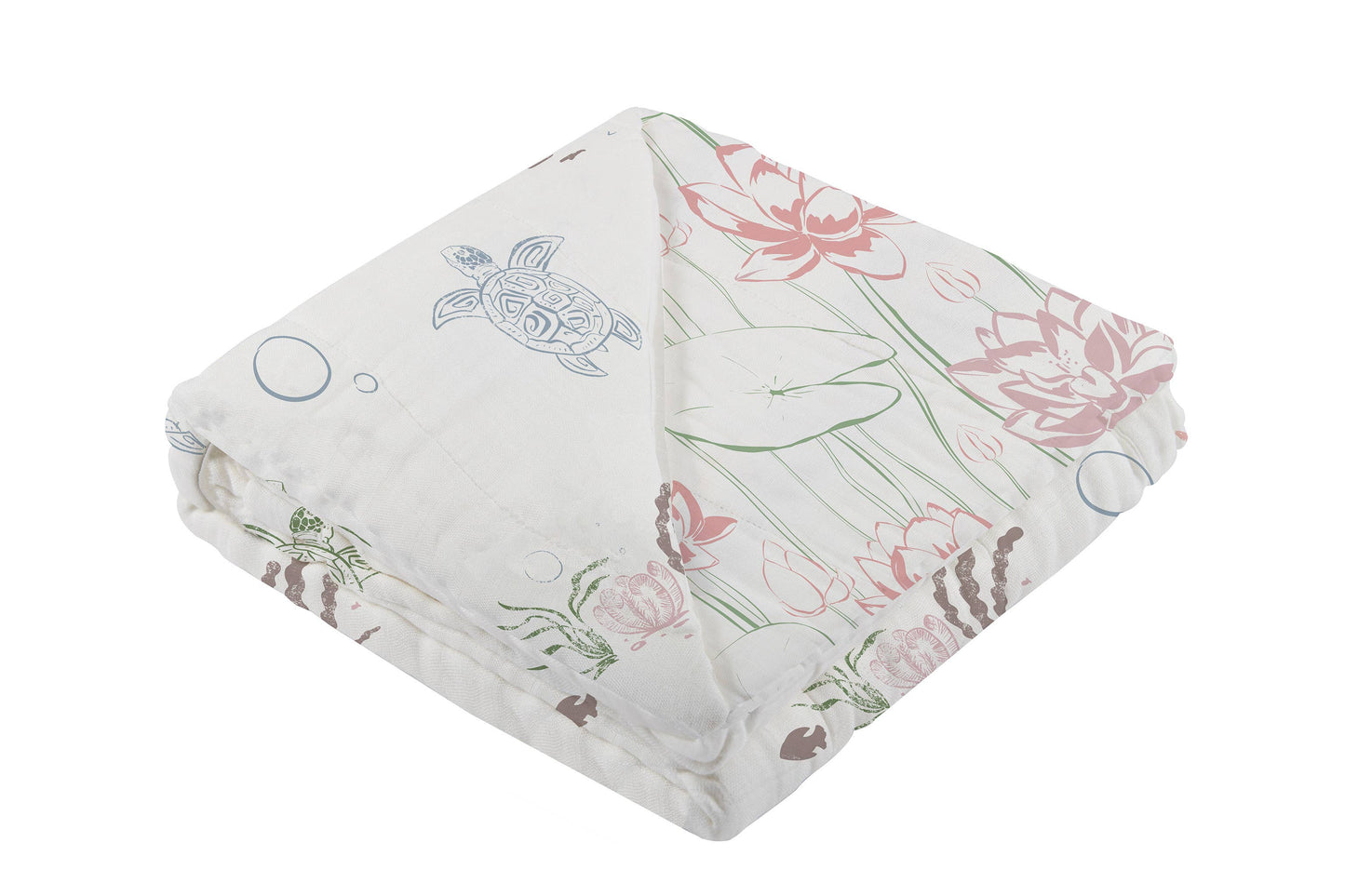Turtles and Water Lily Newcastle Blanket