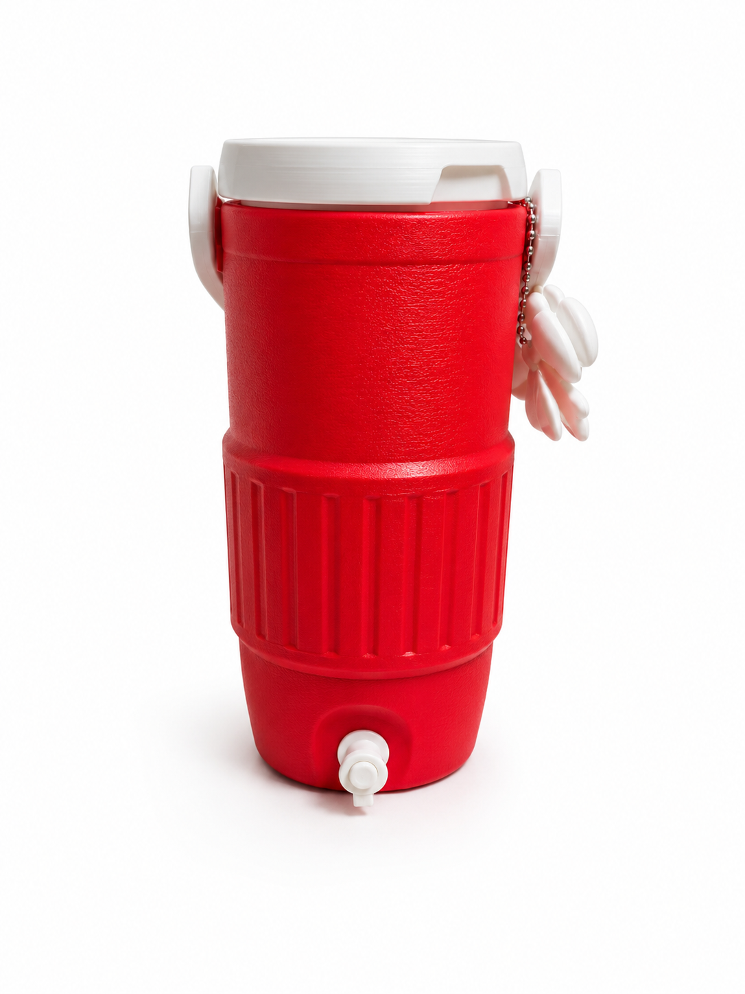 SKINNY Red and White 12 oz Can Cooler with Handle