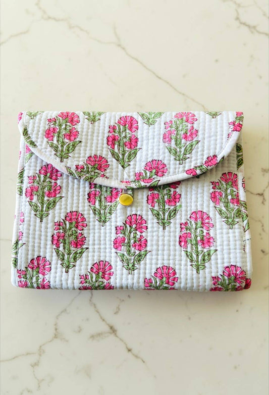 Molly Pink Floral Jewelry Pouch