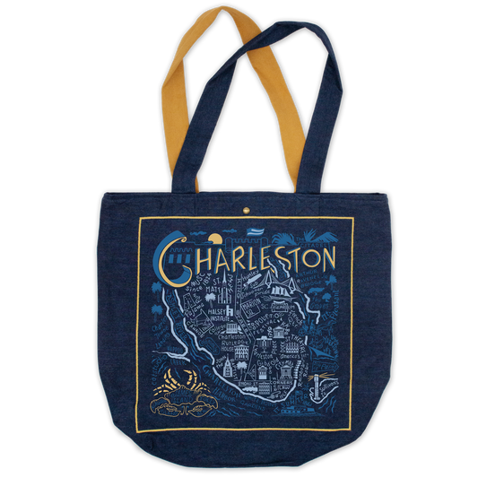 Charleston Denim Tote Bag