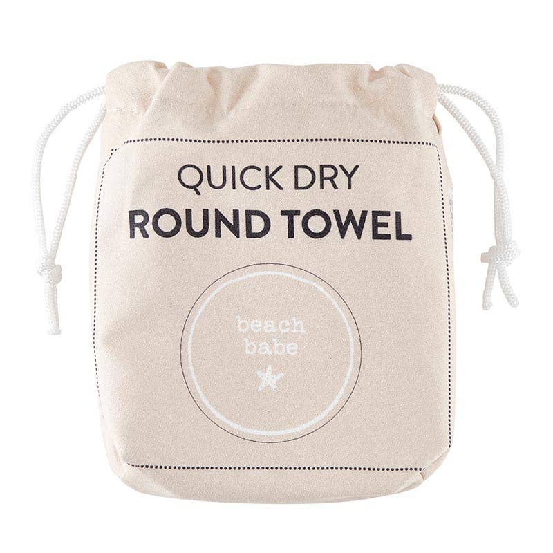 Quick Dry Round Towel - Beach Babe