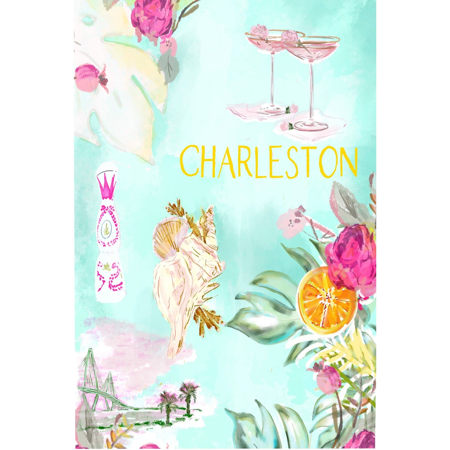 CHARLESTON POSTER - Art Print