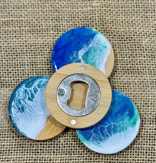 Bottle Opener in Ocean Resin