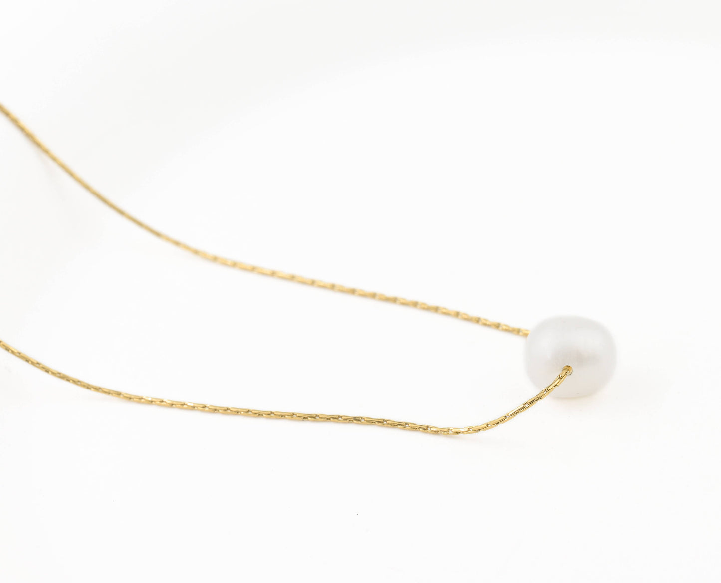 Gold Pearl Chain Necklaces - Waterproof Assorted Peal Chains