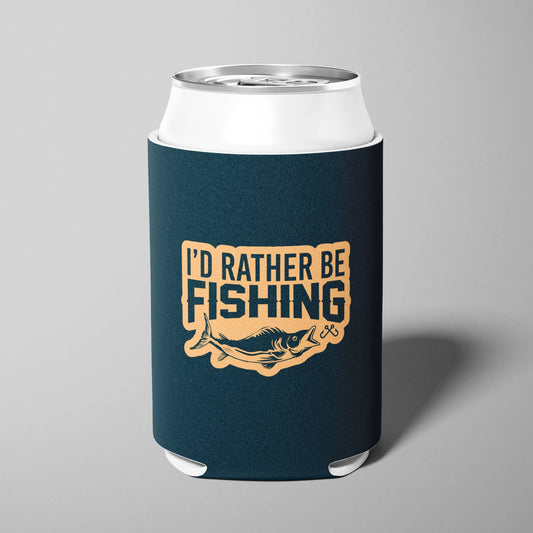 I'd Rather Be Fishing Can Cooler