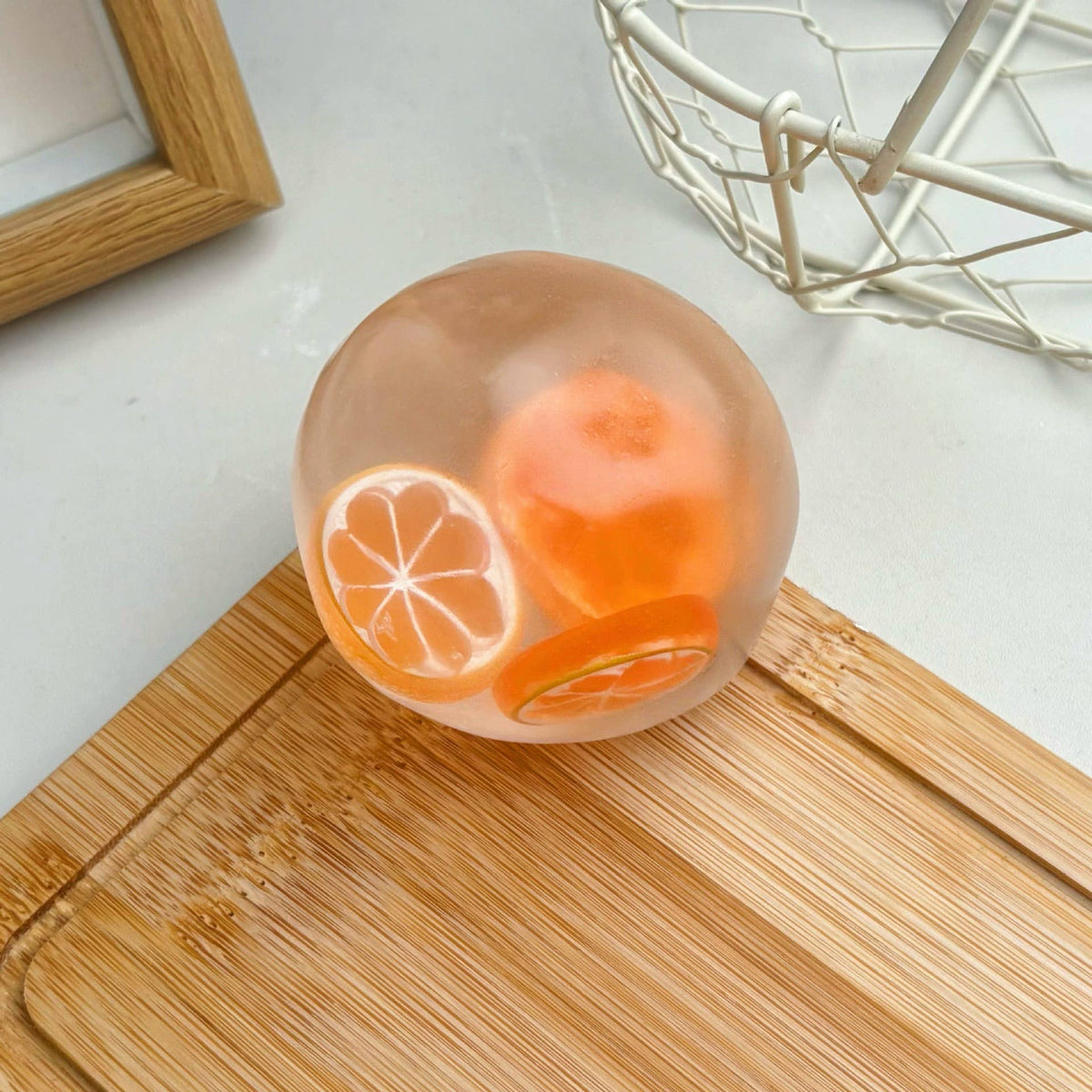 Fruit Coconut Oil Squishy Ball Stress Relief Fidget Toy