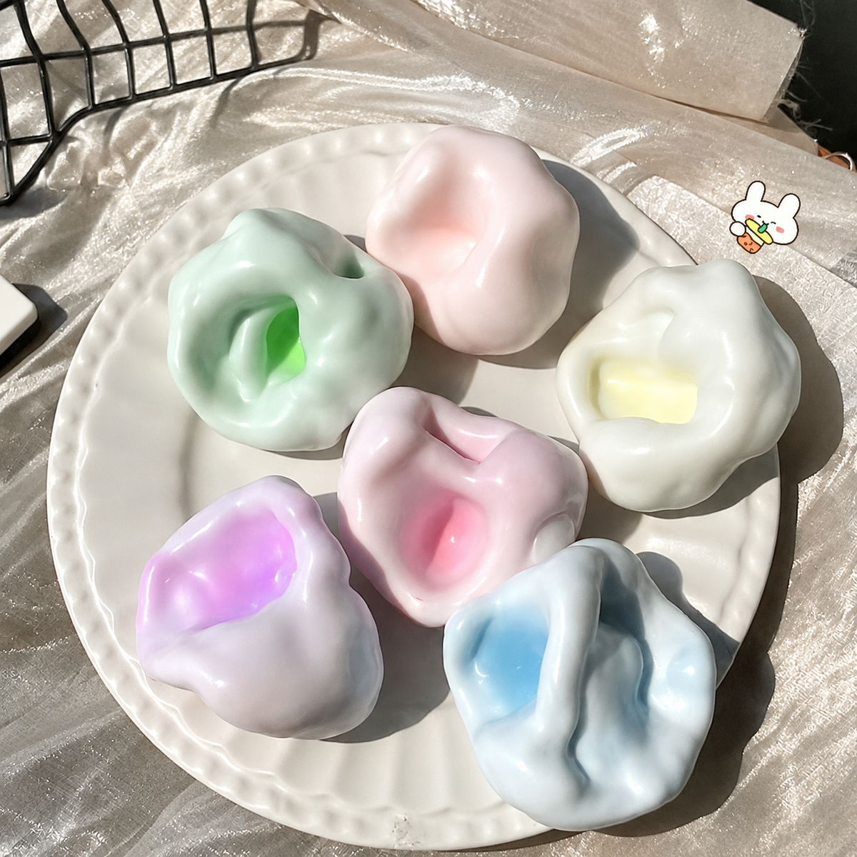 Mochi Squishy Crunchy Sound Ball Stress Relief Fidget Toy