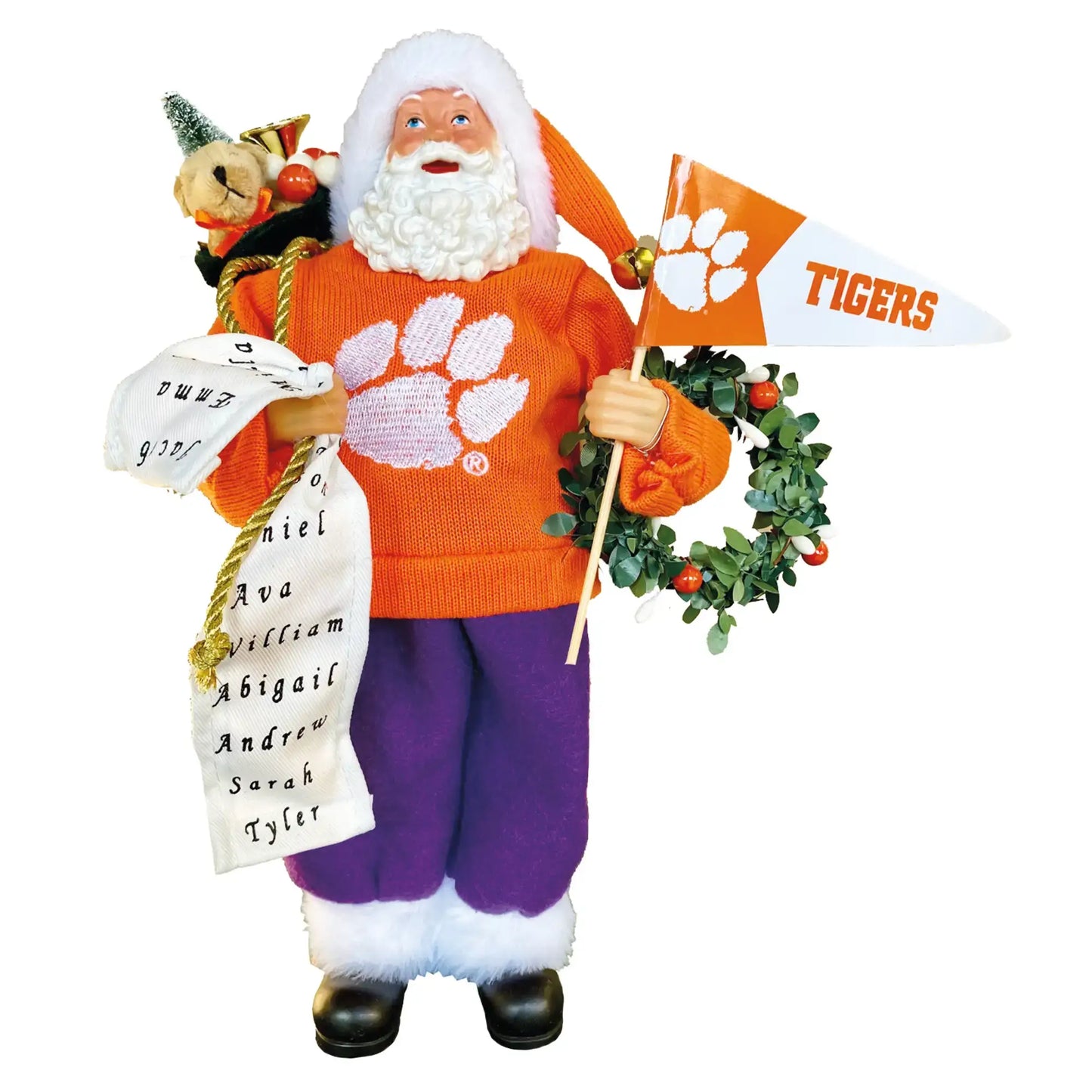 12" Clemson Proud Santa