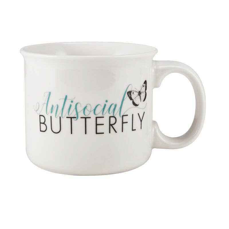 Pfaltzgraff 18OZ Mug Antisocial Butterfly