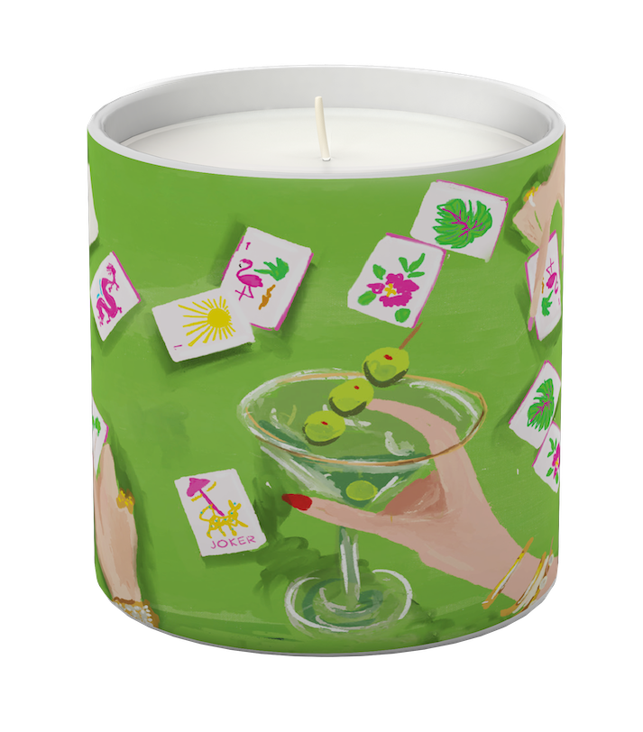 Bams Club Mahjong Candle by Rebecca Illustrated