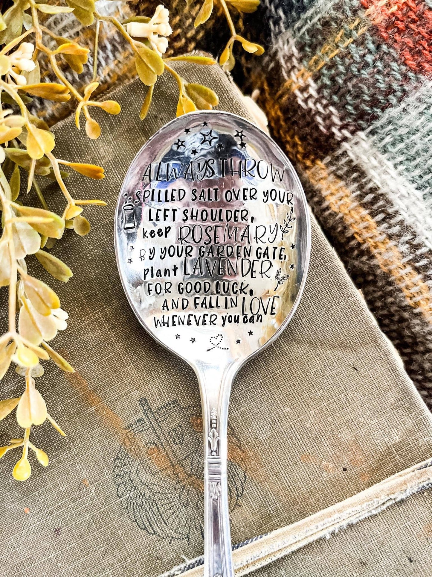 Practical Magic Quote Vintage Stamped Spoon