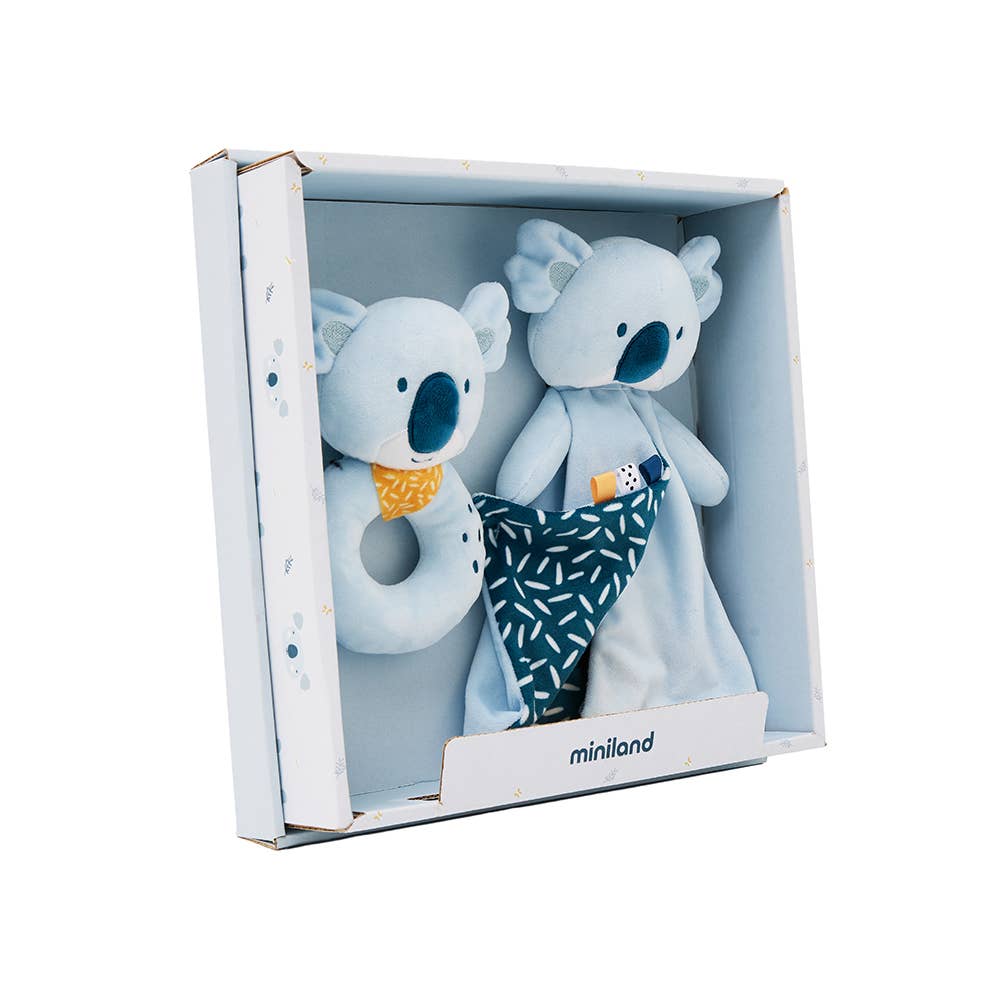 Koala Collection: 2pc Baby Gift Set - Rattle & Lovey