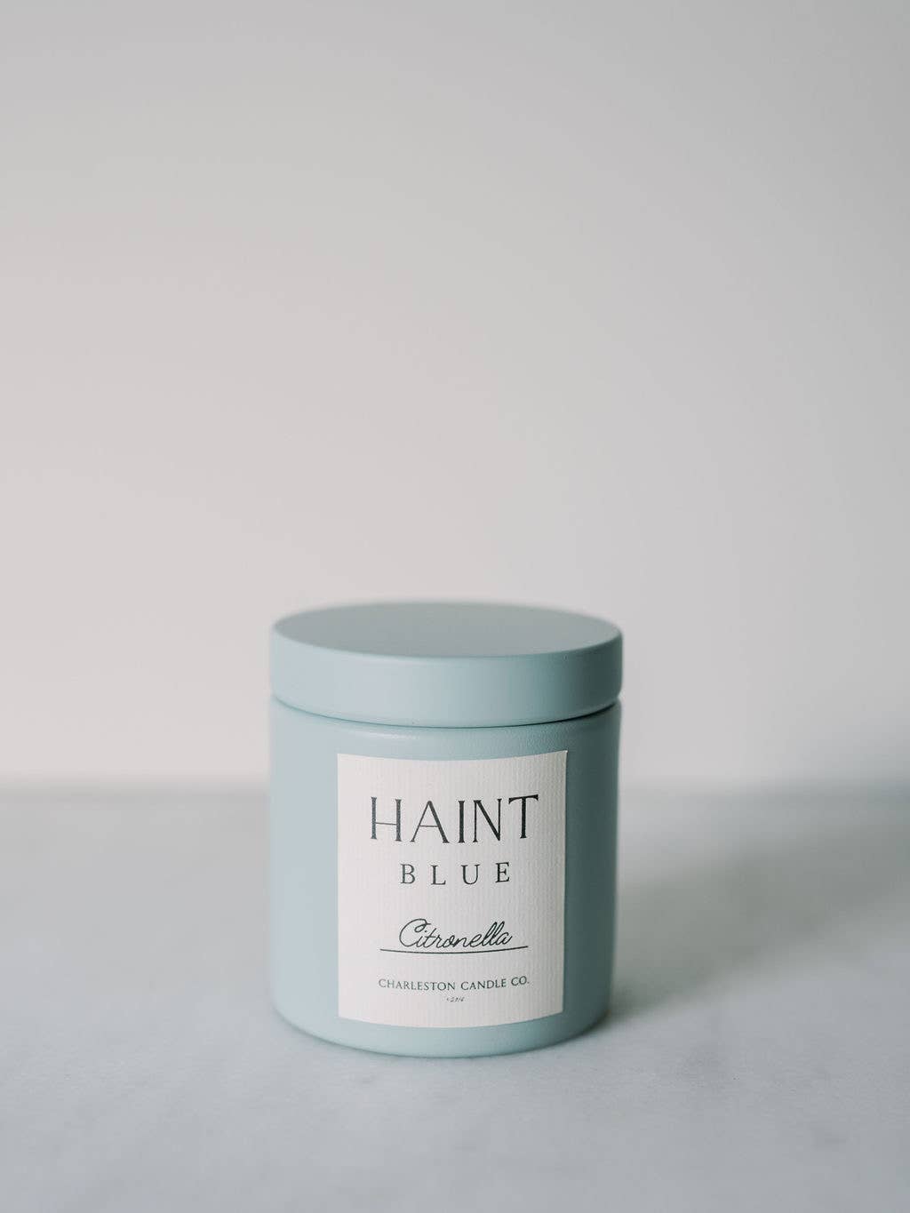 Locally made in Charleston, haint blue citronella candle