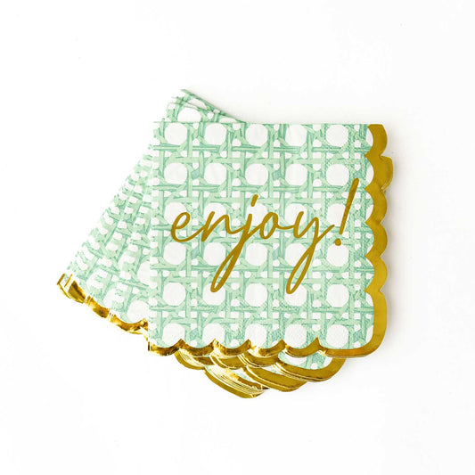 Green Cane Paper Beverage Napkin 16 Count Pack