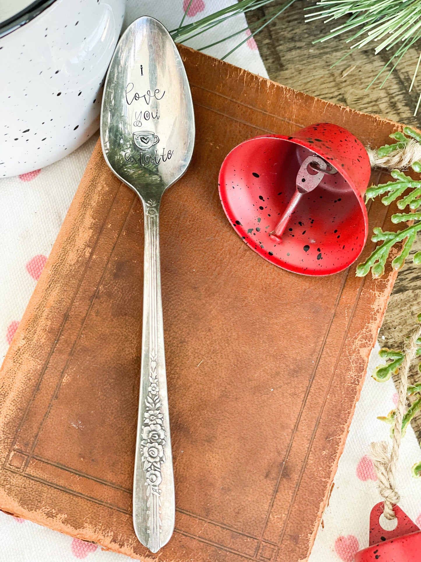 I Love You A Latte Vintage Stamped Spoon